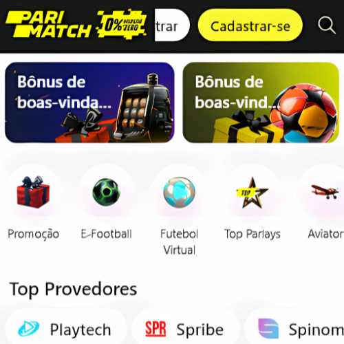 Instrução Acesse o site oficial da Parimatch