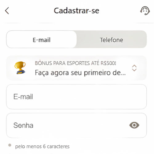 Instrução Preencha seu e-mail, senha e escolha a moeda